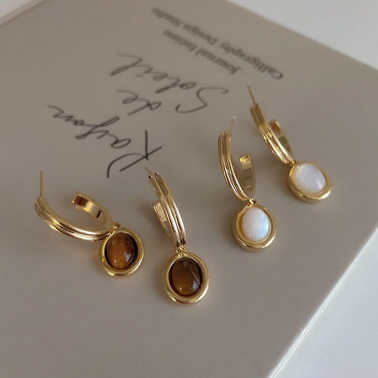 Natural Stone Vintage Earrings