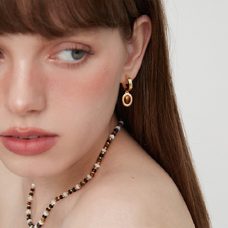 Natural Stone Vintage Earrings