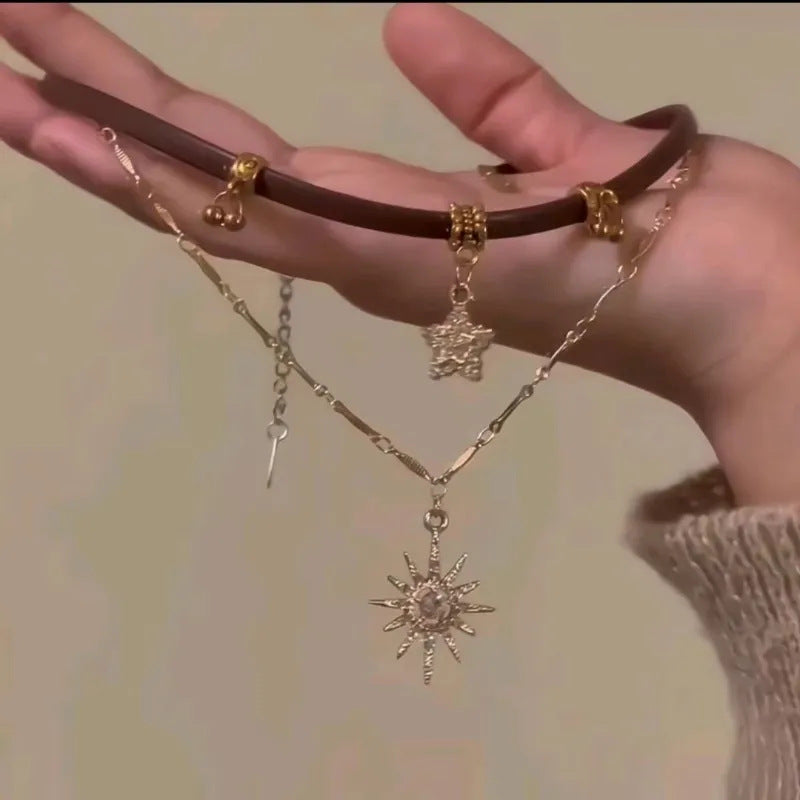 Vintage Sun God Pendant Necklace