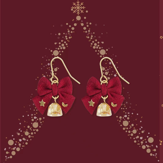 Ribbon Bell Earrings/Ear Clips