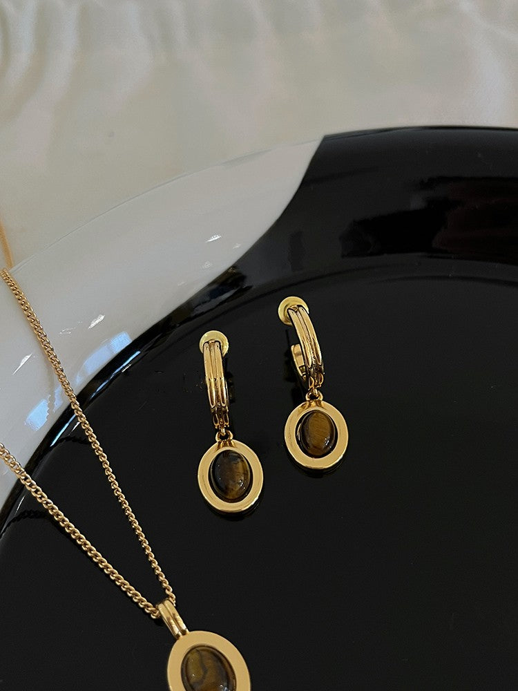 Natural Stone Vintage Earrings