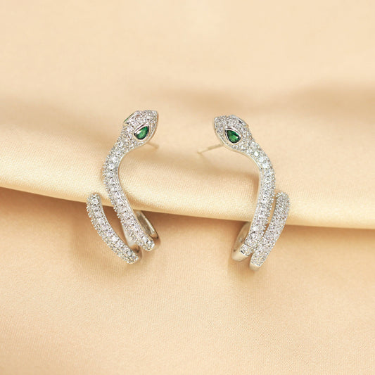 Crystal Snake Earrings