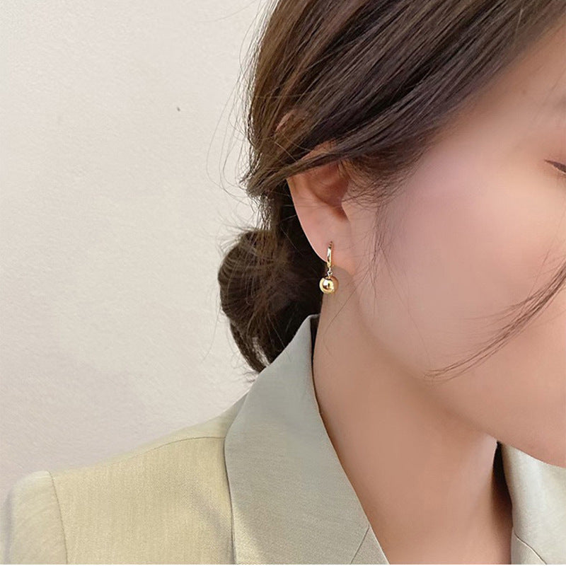 Minimalist Metal Ball Earrings