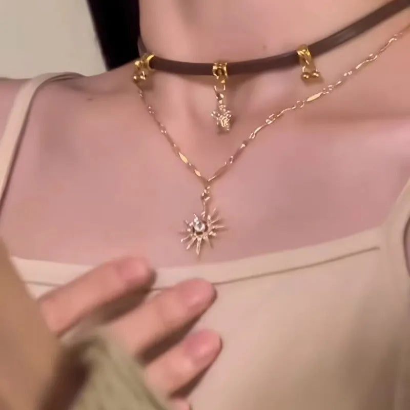 Vintage Sun God Pendant Necklace