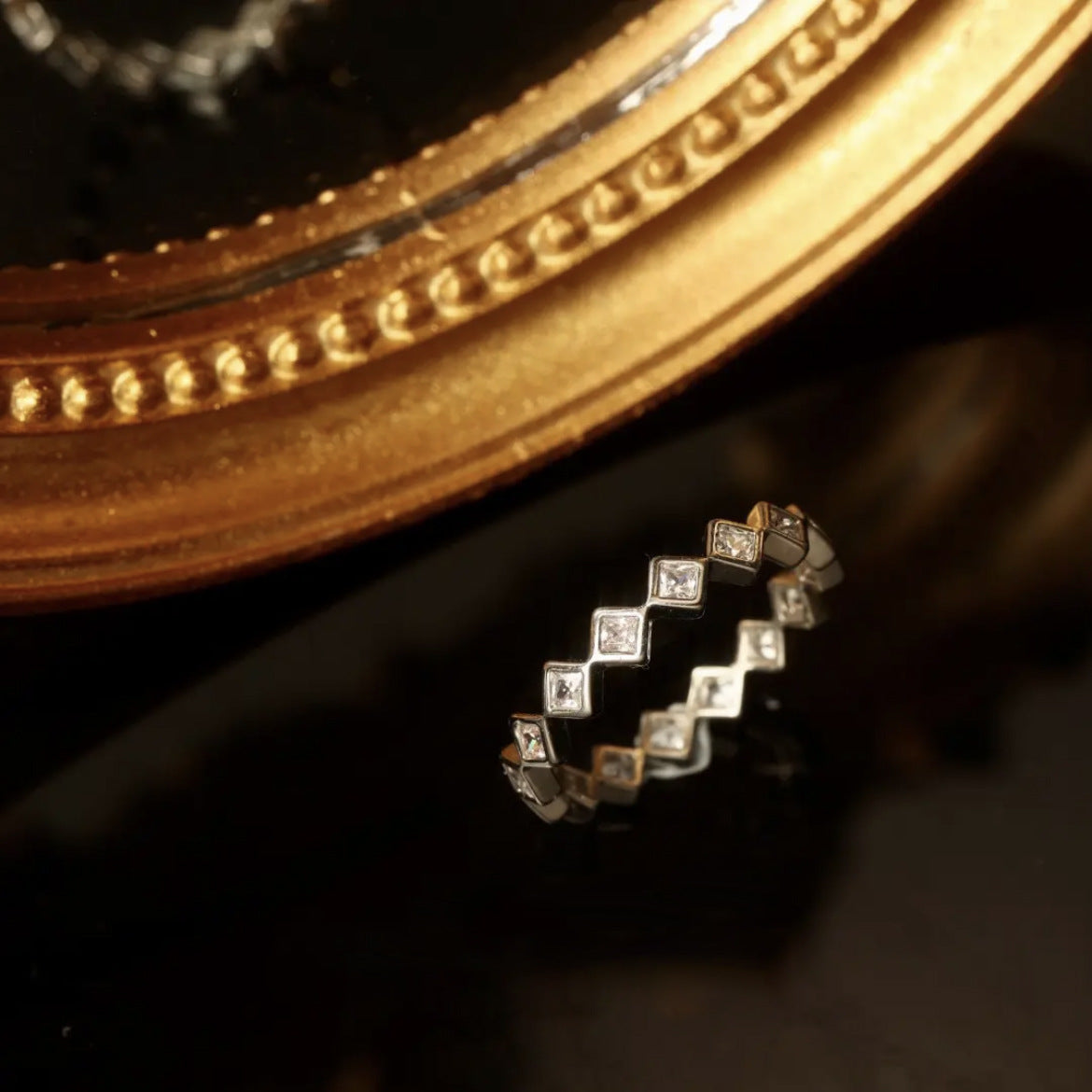 Personalised Geometric Adjustable Ring