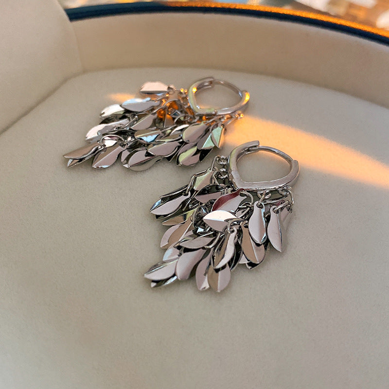 Leaf Tassel Earrings