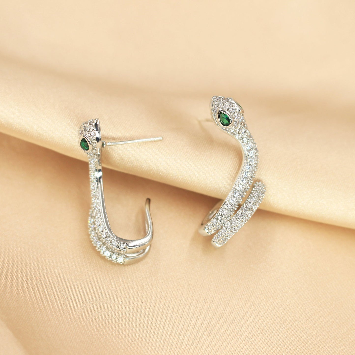 Crystal Snake Earrings