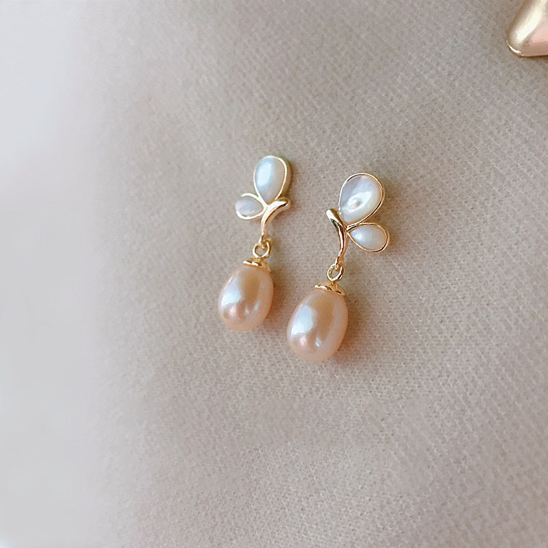 Butterfly Freshwater Pearl Earrings