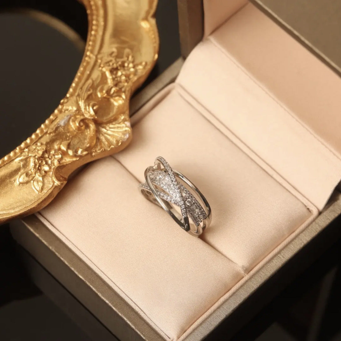 Personalised Geometric Adjustable Ring