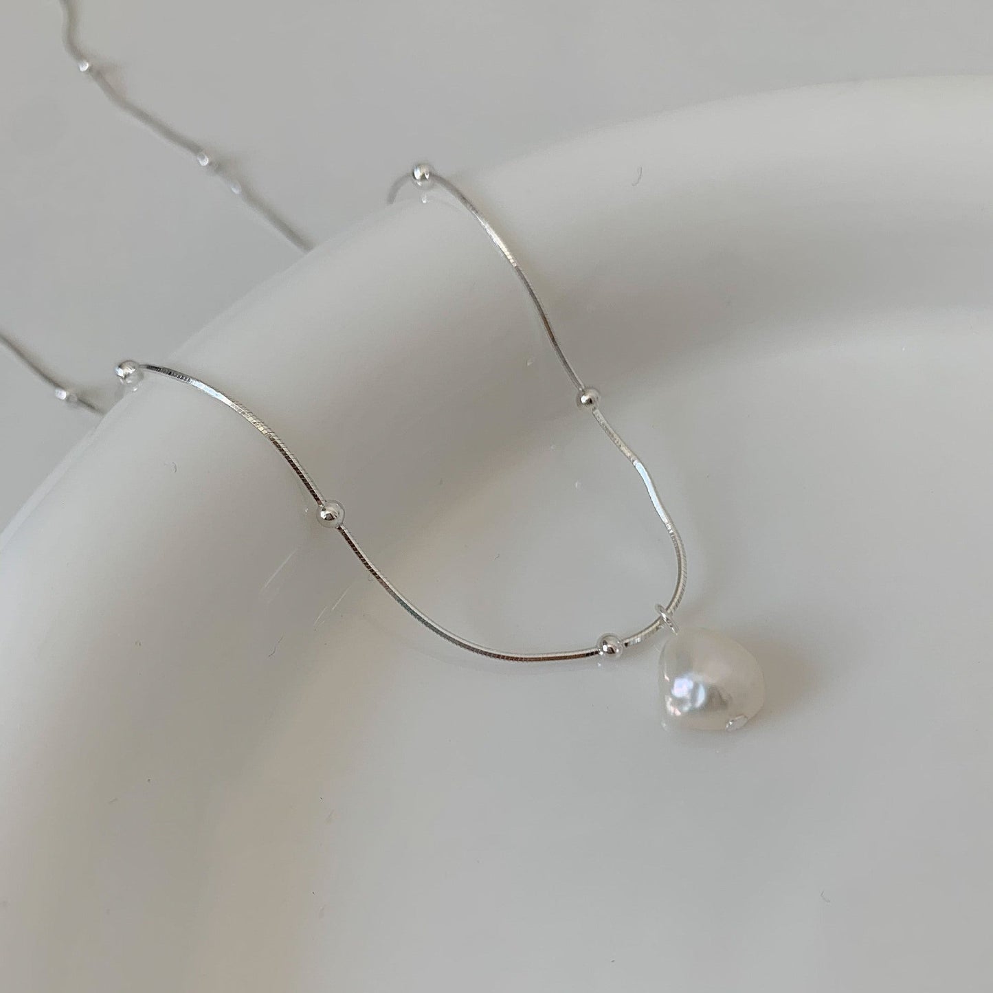 925 Silver Natural Pearl Necklace