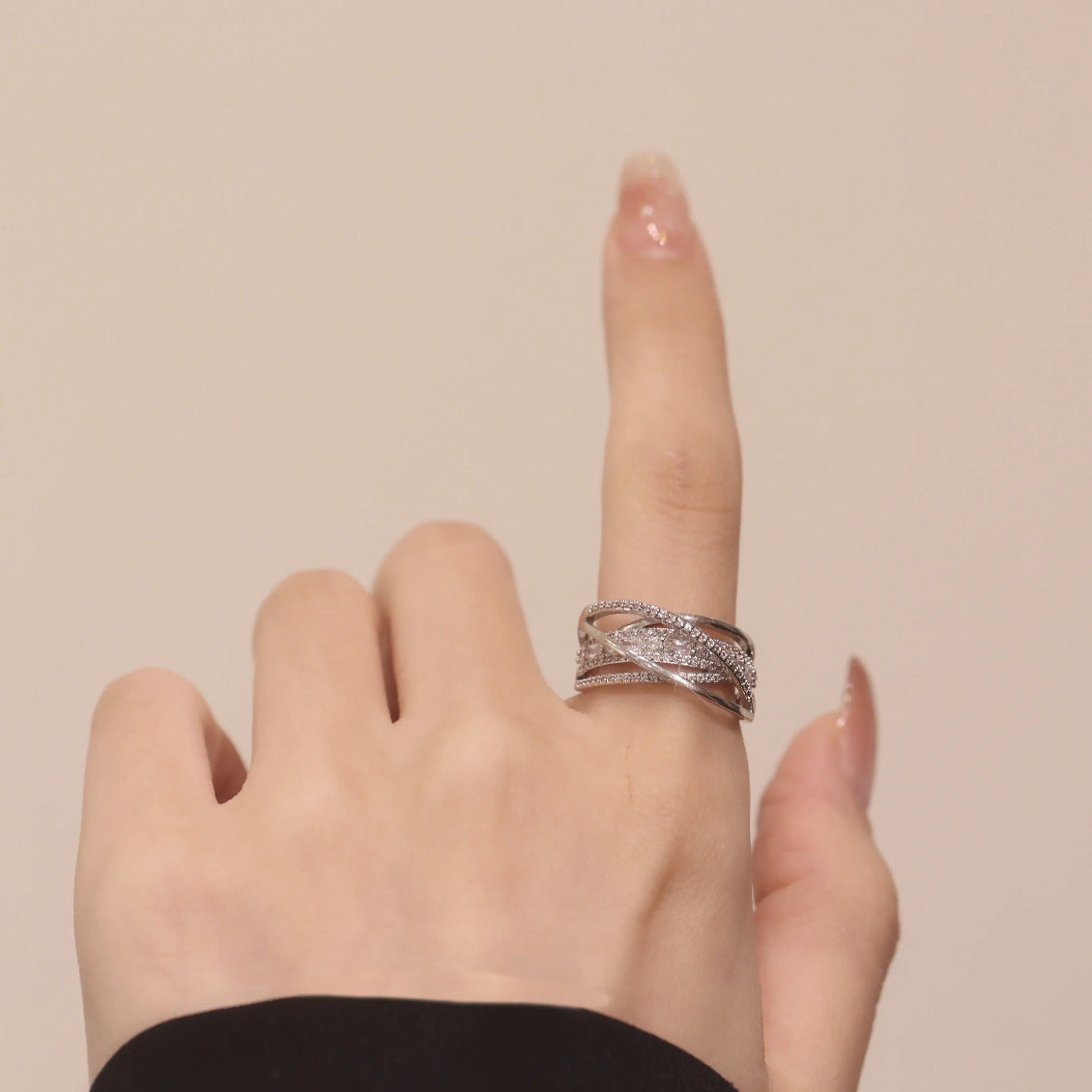 Personalised Geometric Adjustable Ring