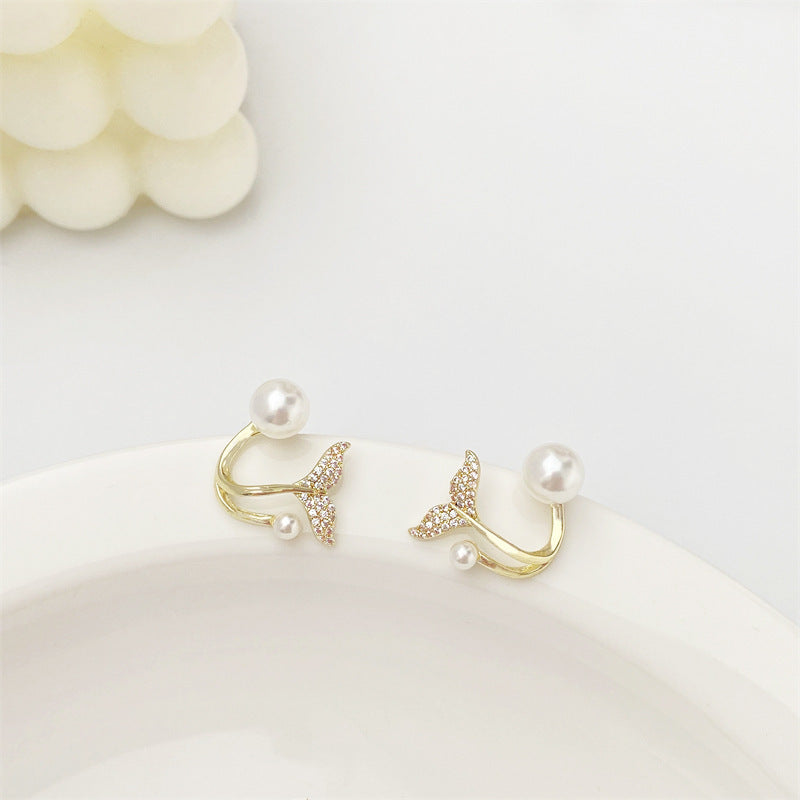 Mermaid Tail Pearl Earrings