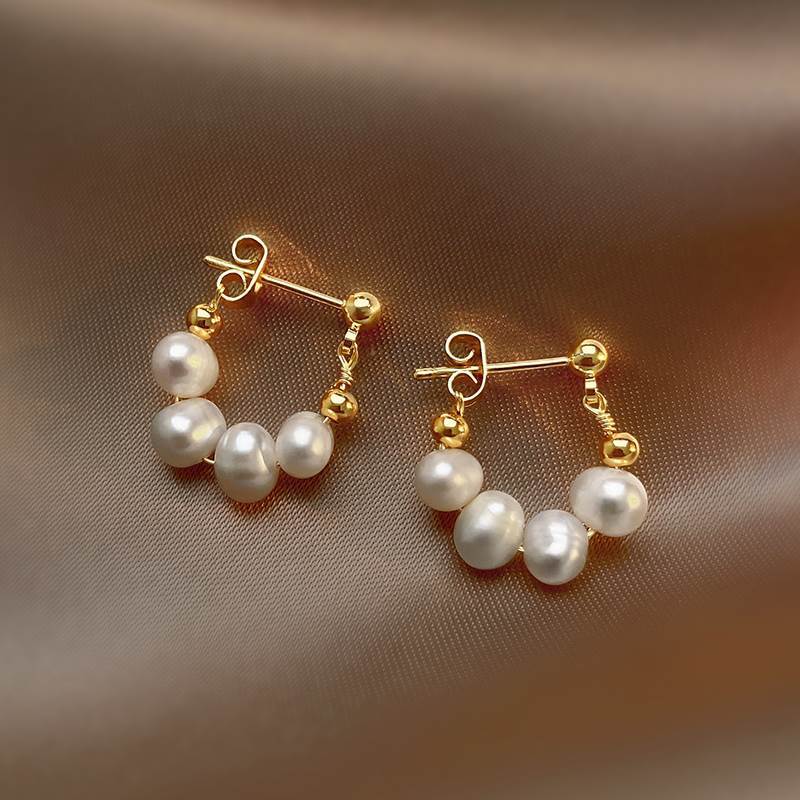 Pearl Hoop Earrings