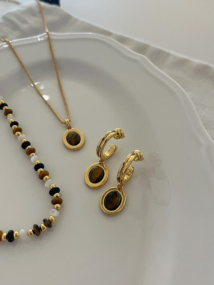 Natural Stone Vintage Earrings