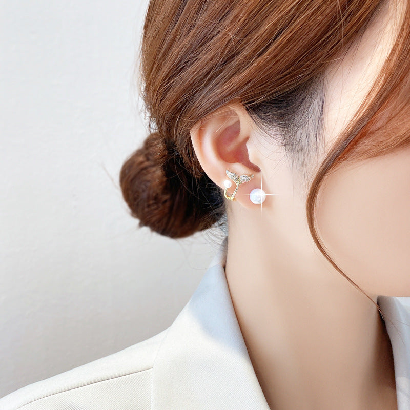 Mermaid Tail Pearl Earrings