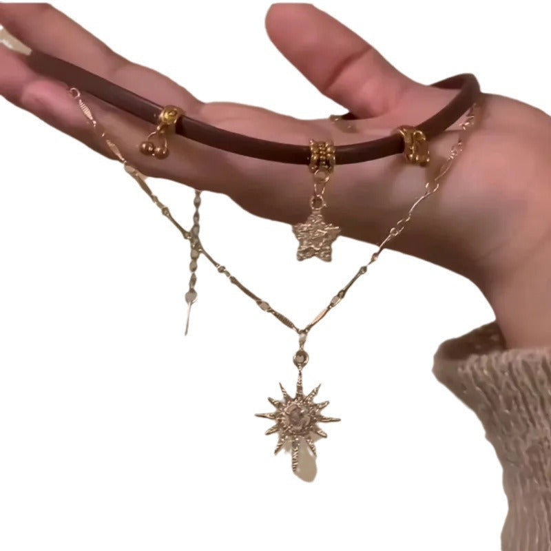 Vintage Sun God Pendant Necklace