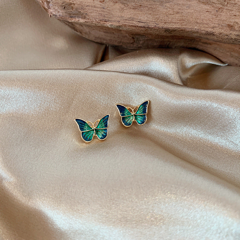 Butterfly Emerald Green Earrings