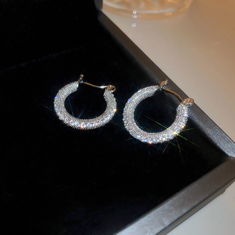 Zirconia Circle Earrings