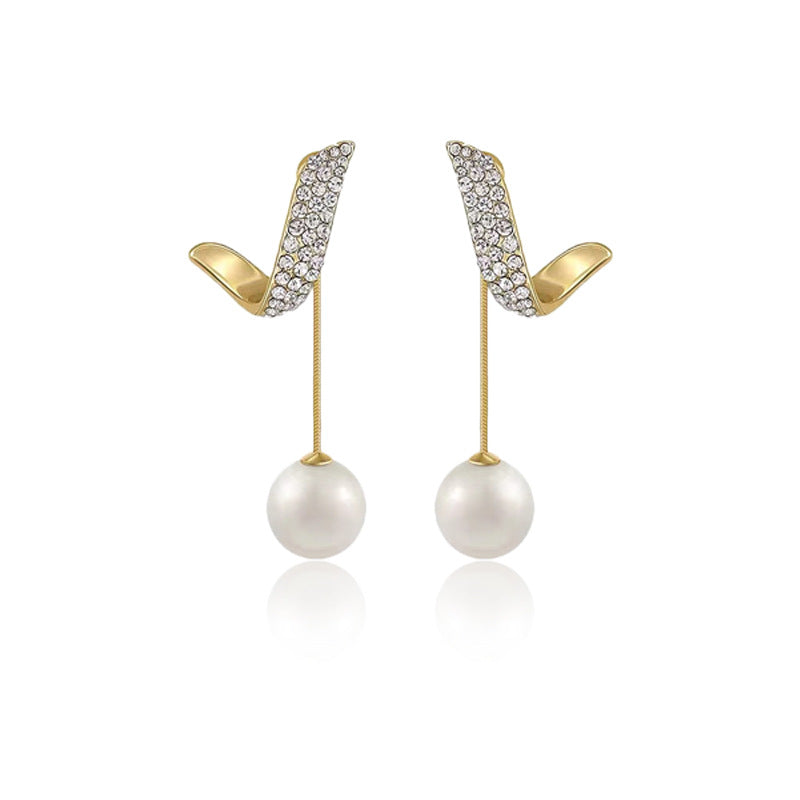 Crystal Erin Pearl Drop Earrings