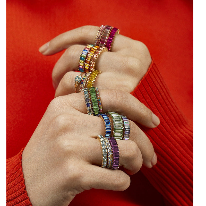 Rainbow Zirconia Ring