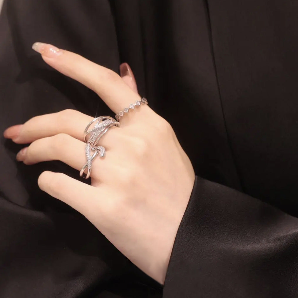 Personalised Geometric Adjustable Ring