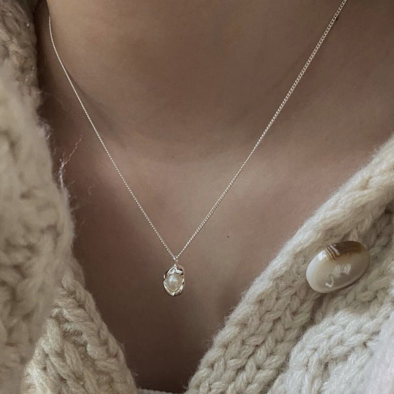 Melting Pearls 925 Sterling Silver Necklace