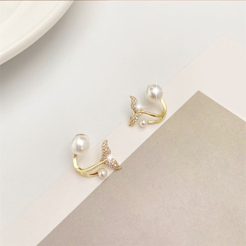 Mermaid Tail Pearl Earrings