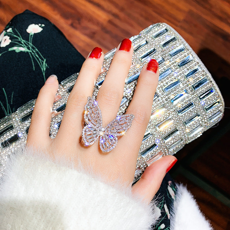 Crystal Butterfly Ring
