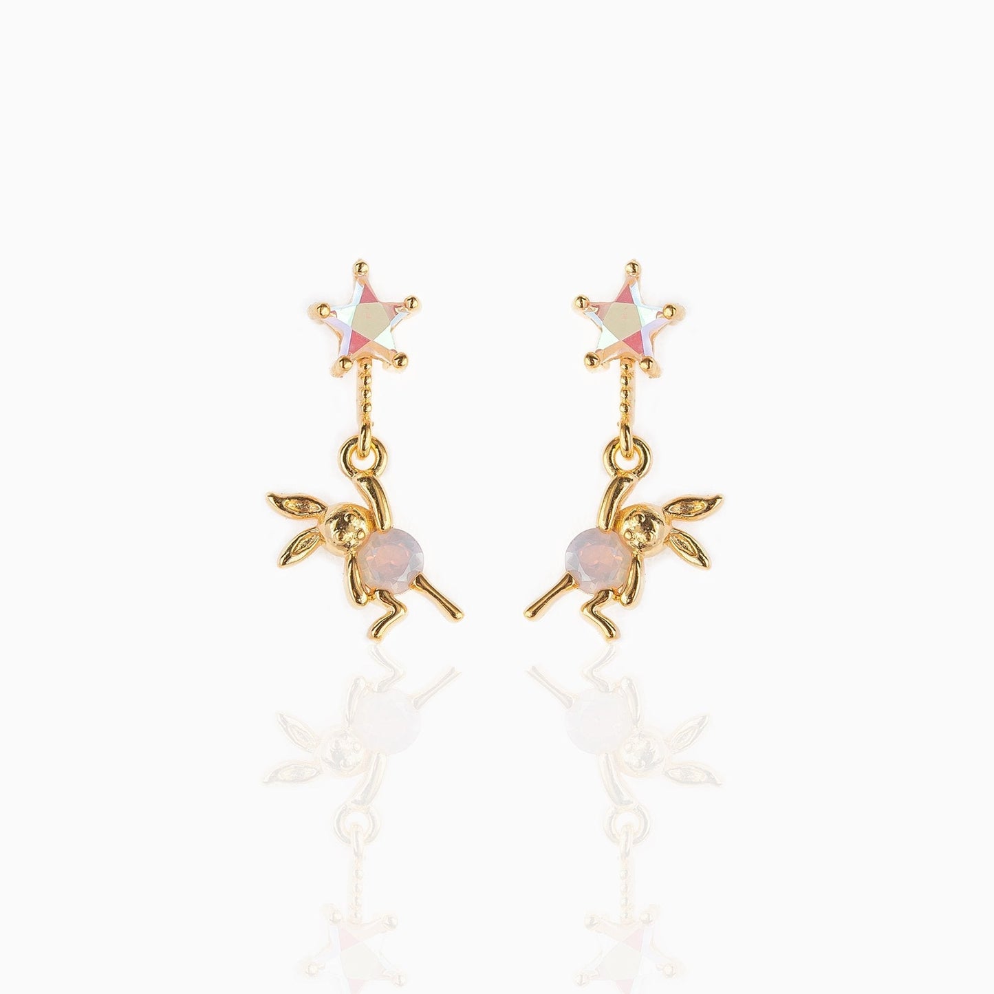 18K Gold Plated Bear Stud Earrings Set