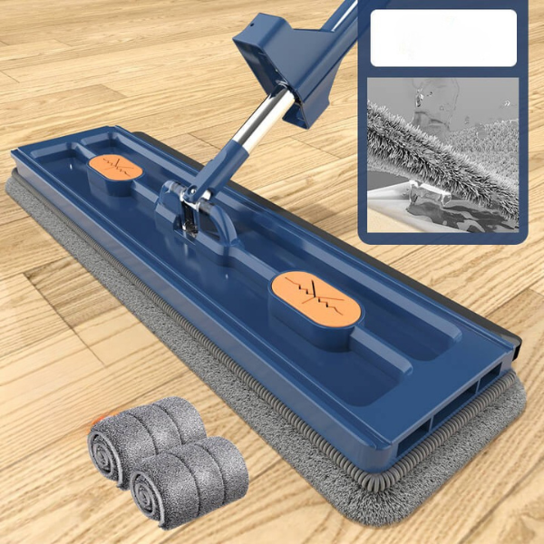 Floor Mop with Microfibre Pads and Swivel Head