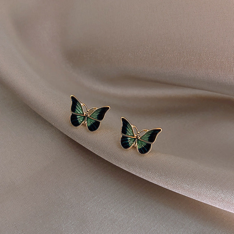 Butterfly Emerald Green Earrings
