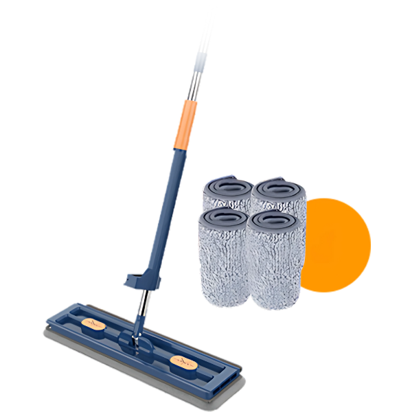 Floor Mop with Microfibre Pads and Swivel Head