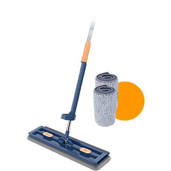 Floor Mop with Microfibre Pads and Swivel Head