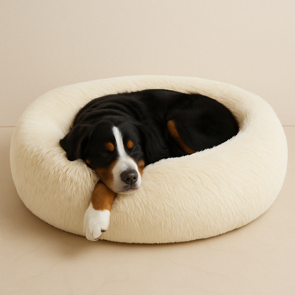 Dog Bed Orthopaedic Plush Round Calming Nest