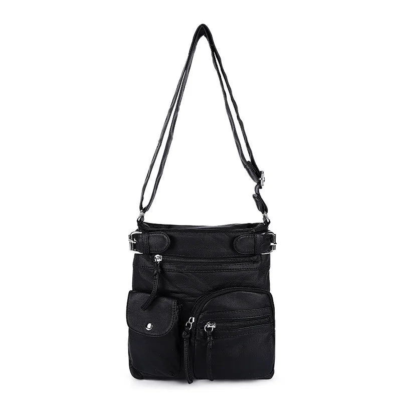 Multi-pocket crossbody bag Soft shoulder bag