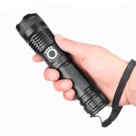 LED Torch Rechargeable Zoom Aluminium Flashlight