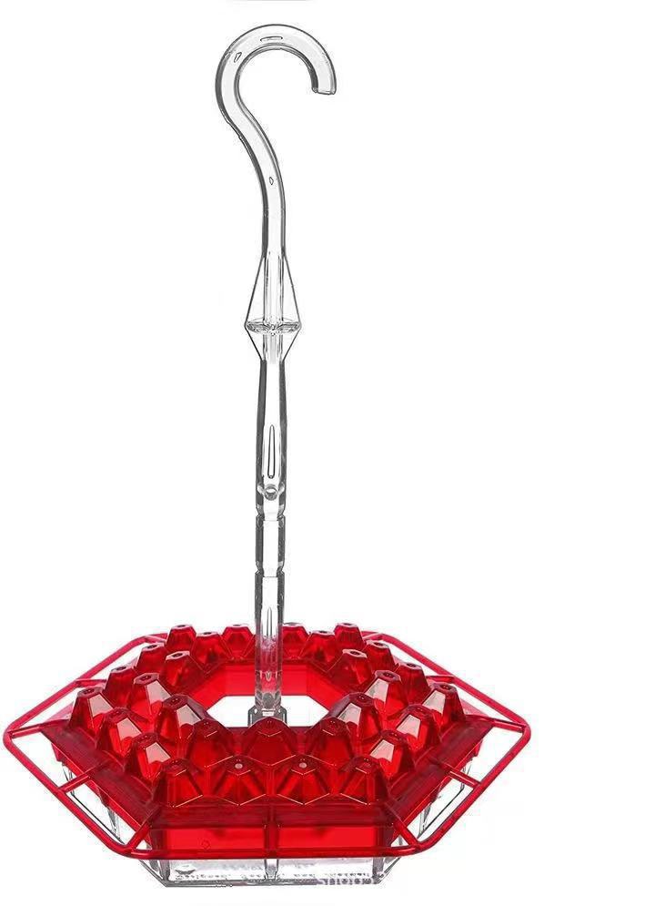 Hummingbird Feeder Red Plastic Hanging Bird Feeder