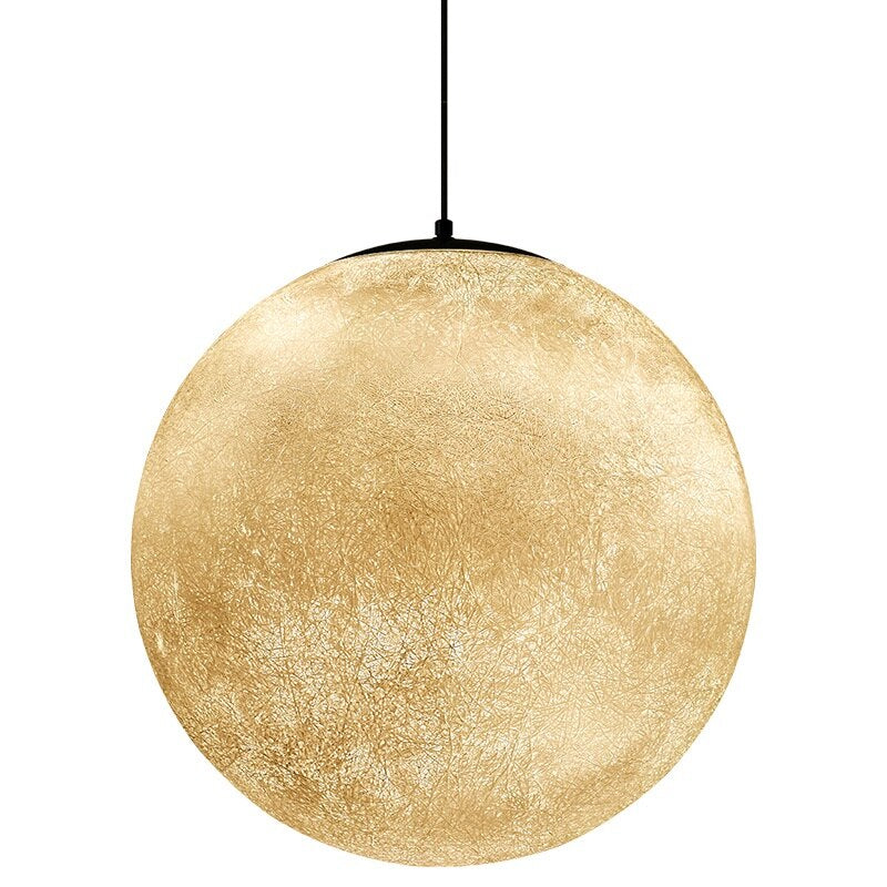 3D Moon Pendant Light | Touch Control LED Lamp for Bedroom
