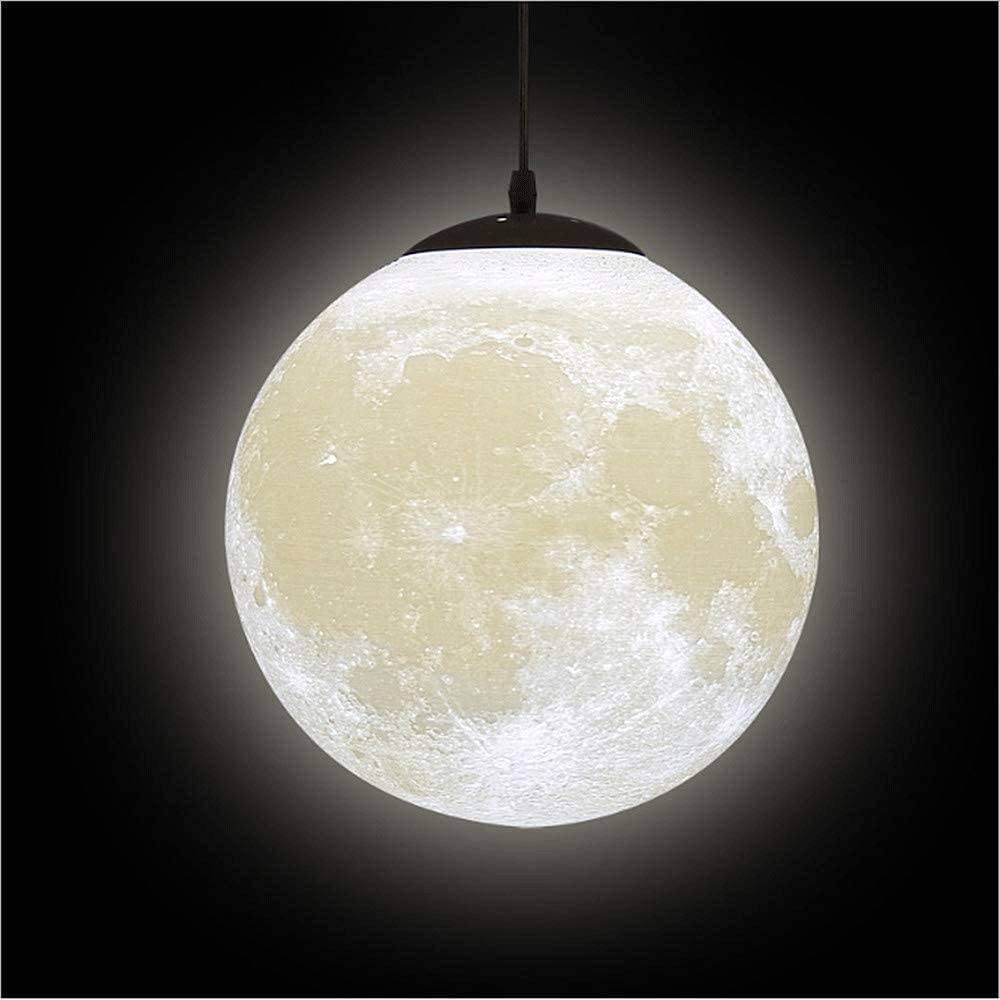 3D Moon Pendant Light | Touch Control LED Lamp for Bedroom