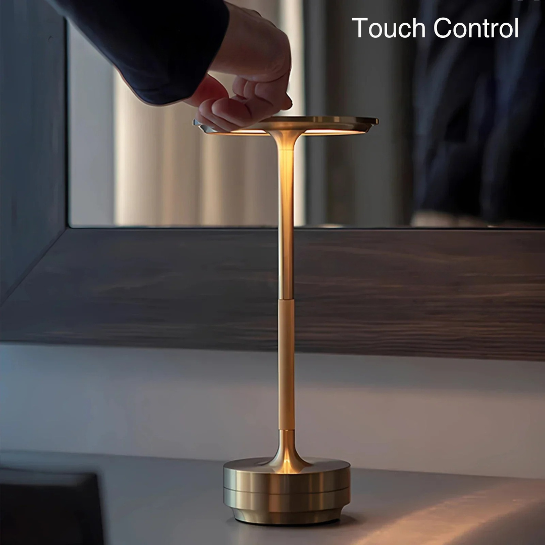 LED Table Lamp with Brass Touch Control