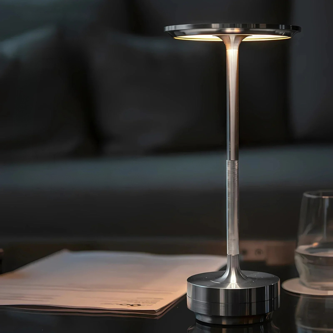 LED Table Lamp with Brass Touch Control
