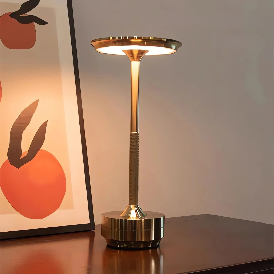 LED Table Lamp with Brass Touch Control