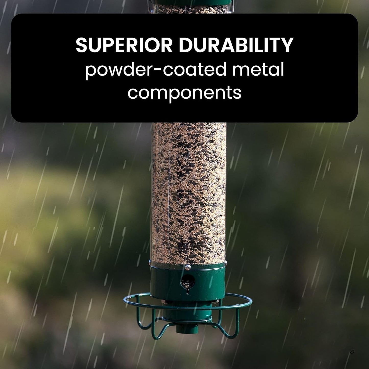 Bird Feeder Hanging Metal Squirrel Proof Tube