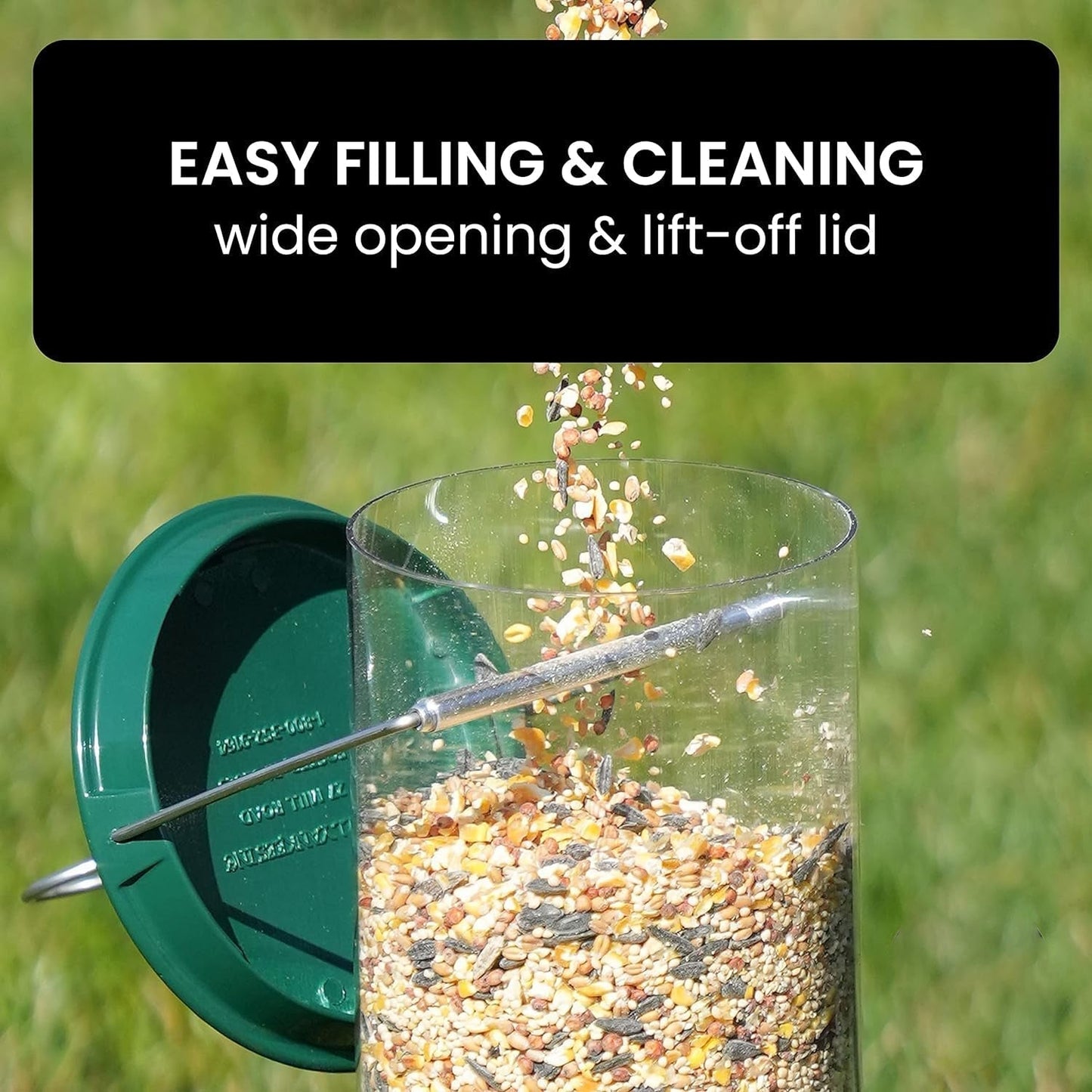 Bird Feeder Hanging Metal Squirrel Proof Tube