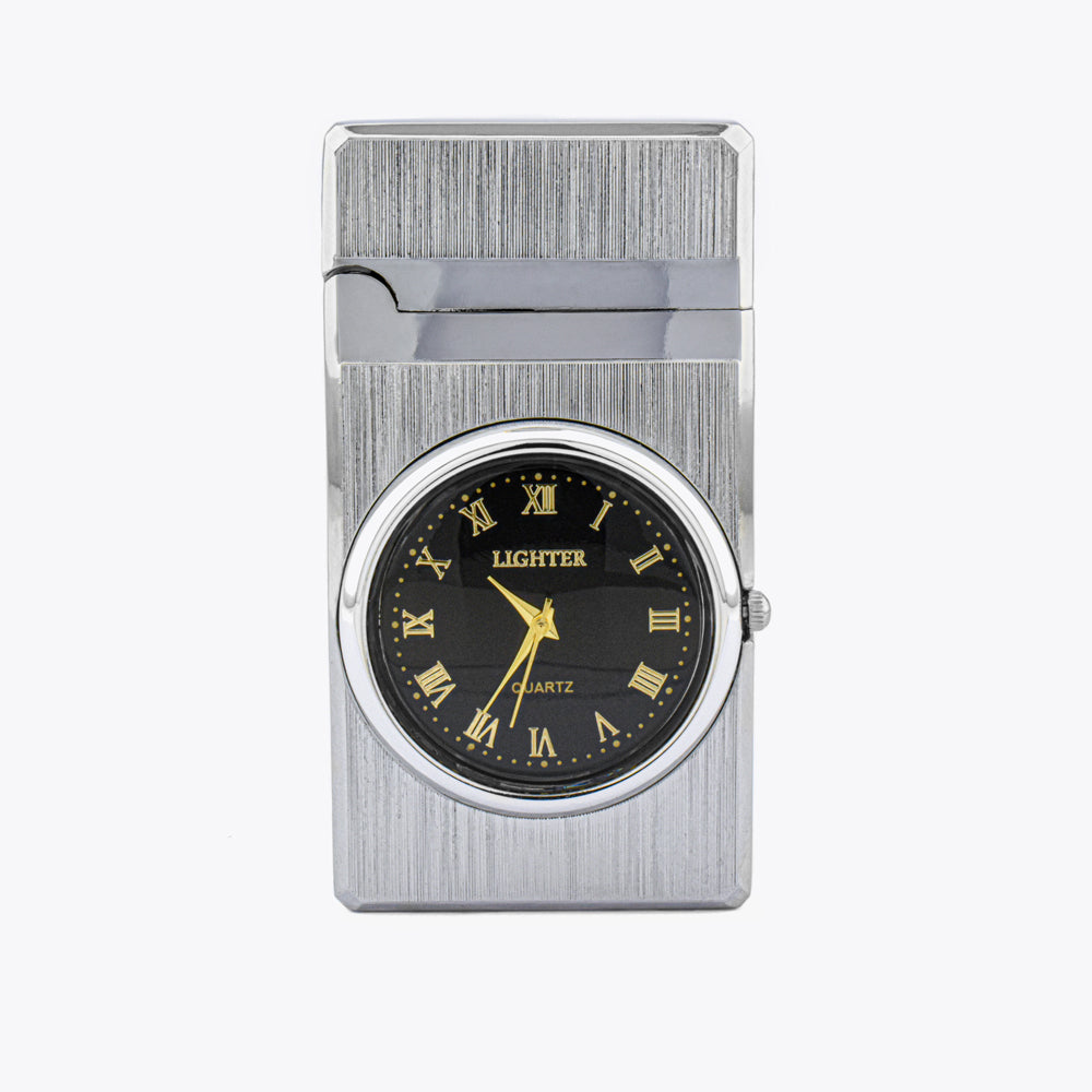Lighter Watch with Silver Metal Case Design