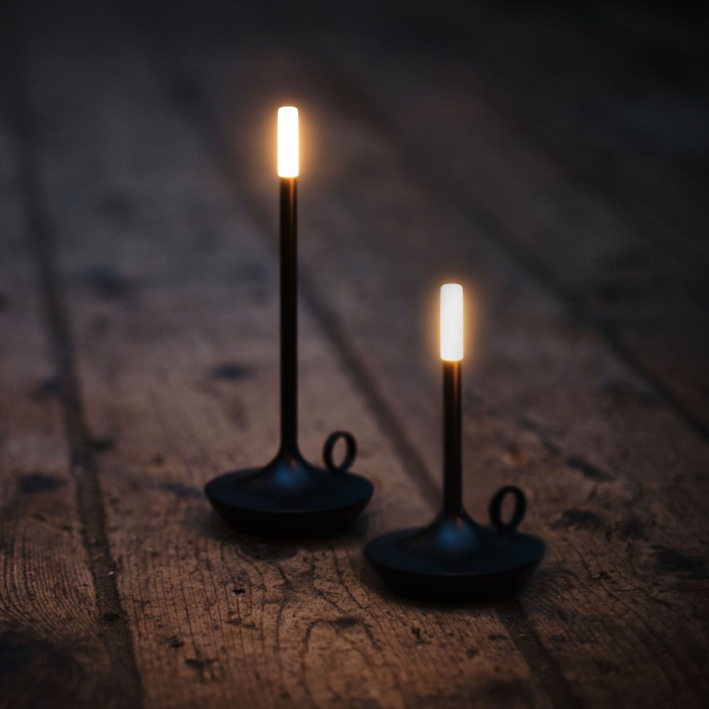 Table Lamp Brass Finish LED Rechargeable Light