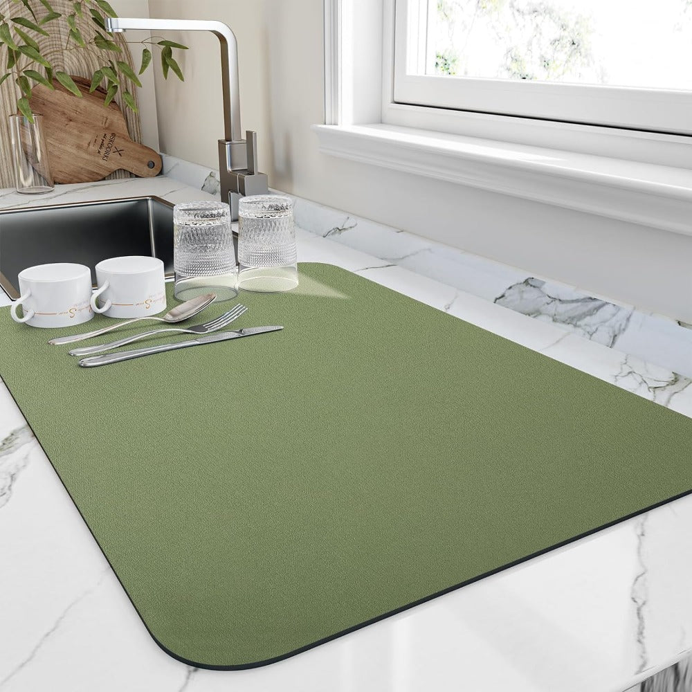 Dish Drying Mat With Quick Absorbent Surface