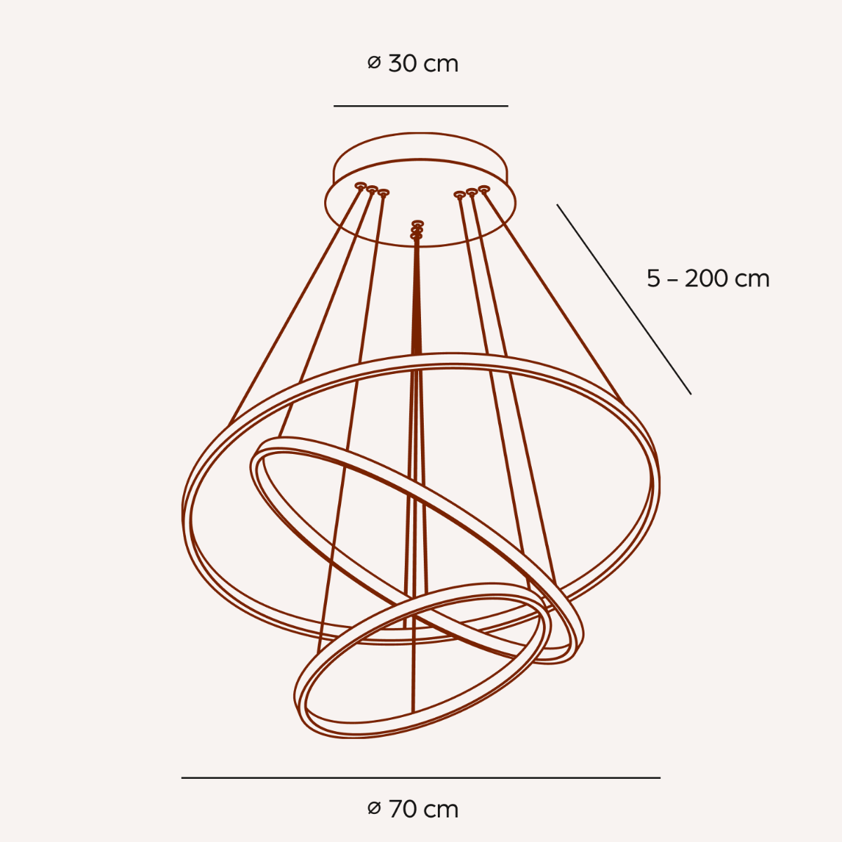 LED Modern Ring Ceiling Light Dimmable