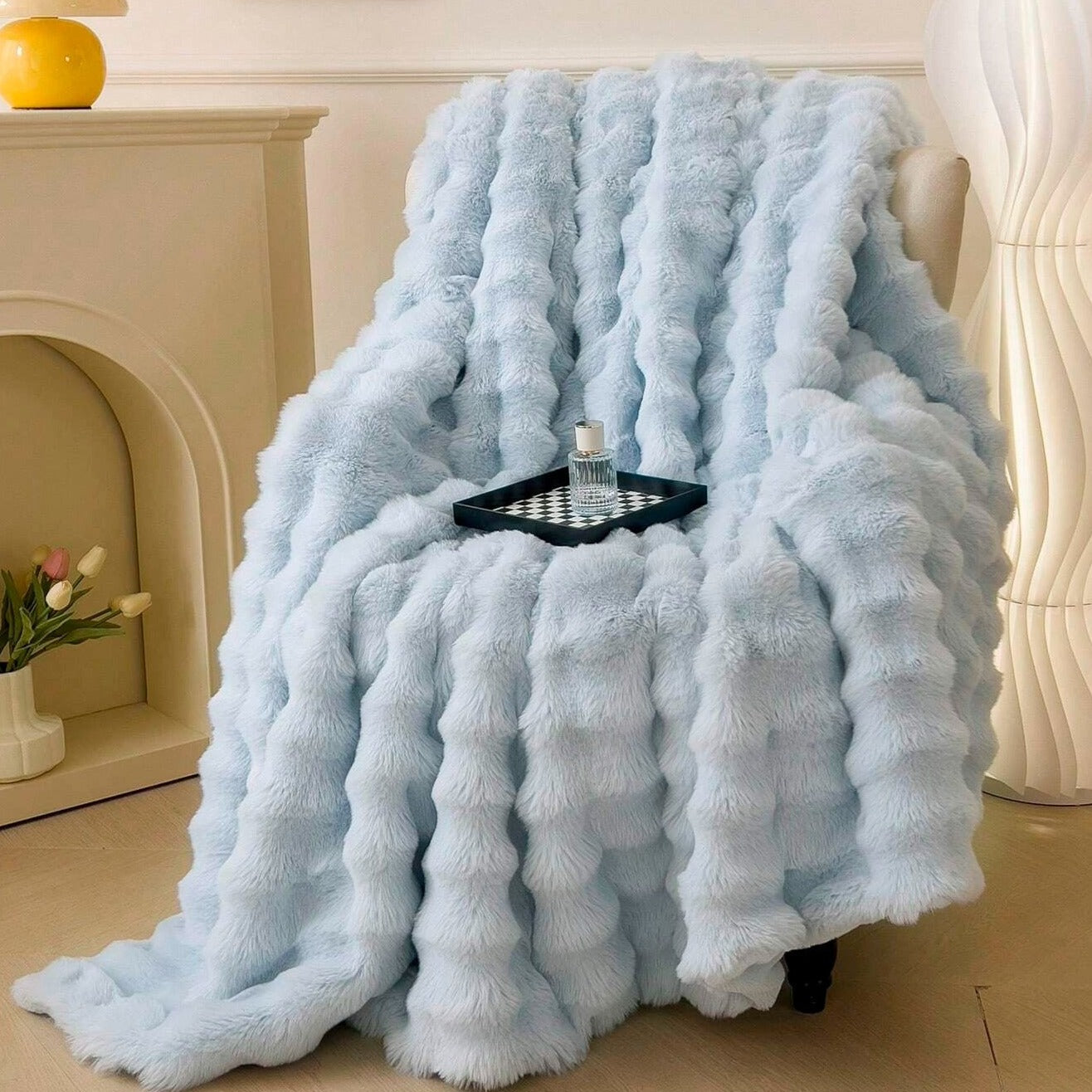 Faux Fur Throw Blanket Soft Luxury Design