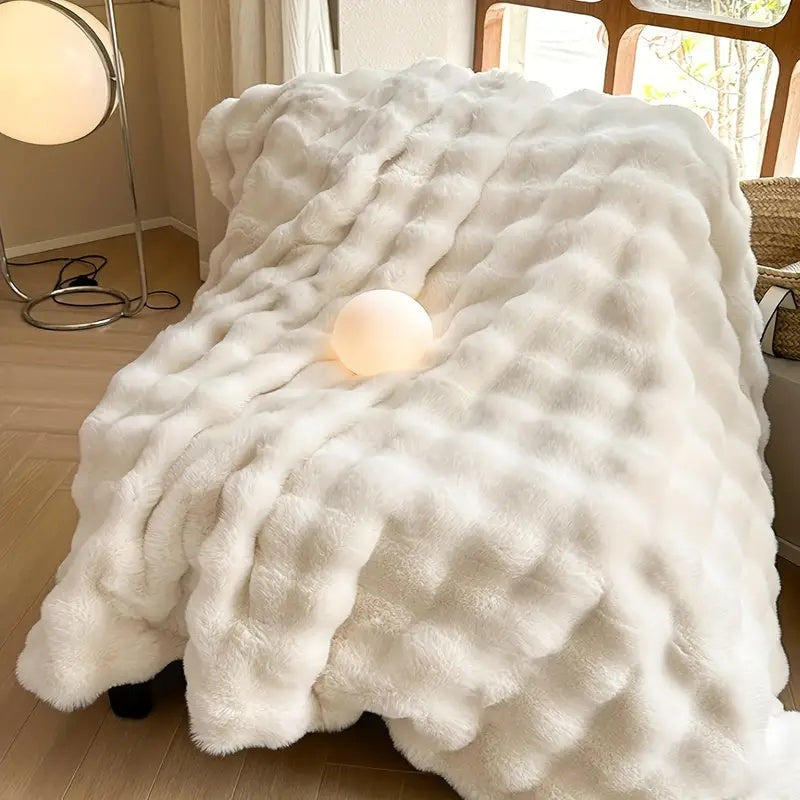 Faux Fur Throw Blanket Soft Luxury Design
